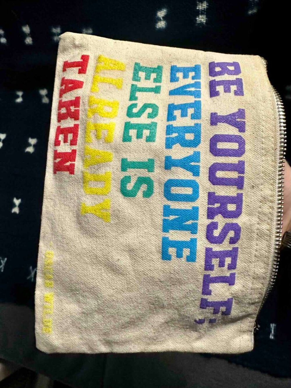 NYC Be Yourself Everyone Oscar Wilde Camp Met Museum Pouch ClutchLGBTQ Canvas - Picture 8 of 8